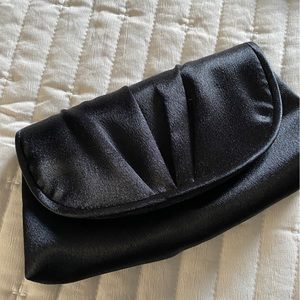 Black evening purse. Clutch or shoulder strap.